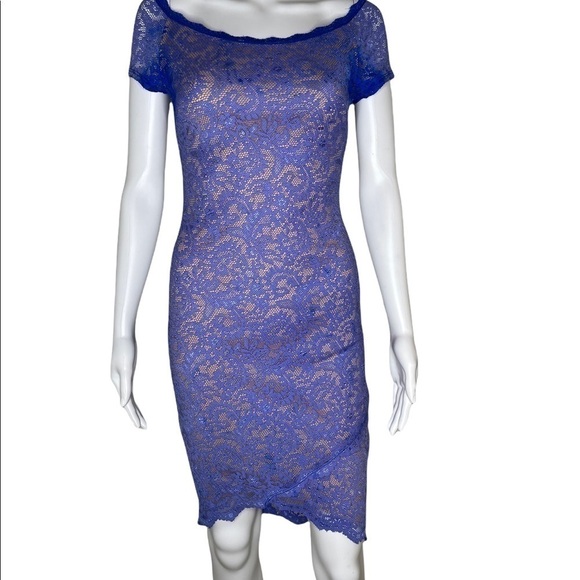 Bisou Bisou Dresses & Skirts - Bisou Bisou Royal/Nude Night Out Dress
